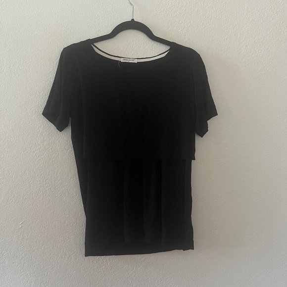 Set of 3 Maternity Nursing t-shirts Black, Blush, Gray - Picture 5 of 10